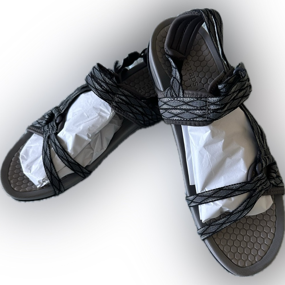 Bare Traps Variegated Silver/Charcoal Sandals